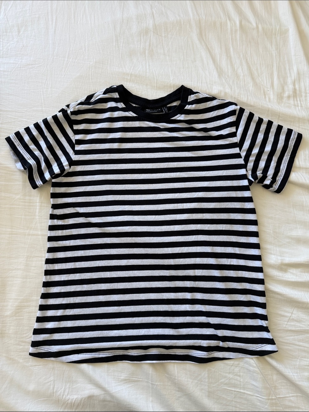 Basics - Black & White Striped Maternity Tee